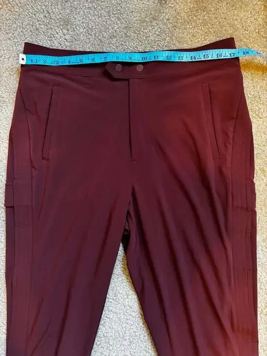 Athleta Uptown Ankle Pant in Burgundy Red Size 12T - Picture 2 of 6